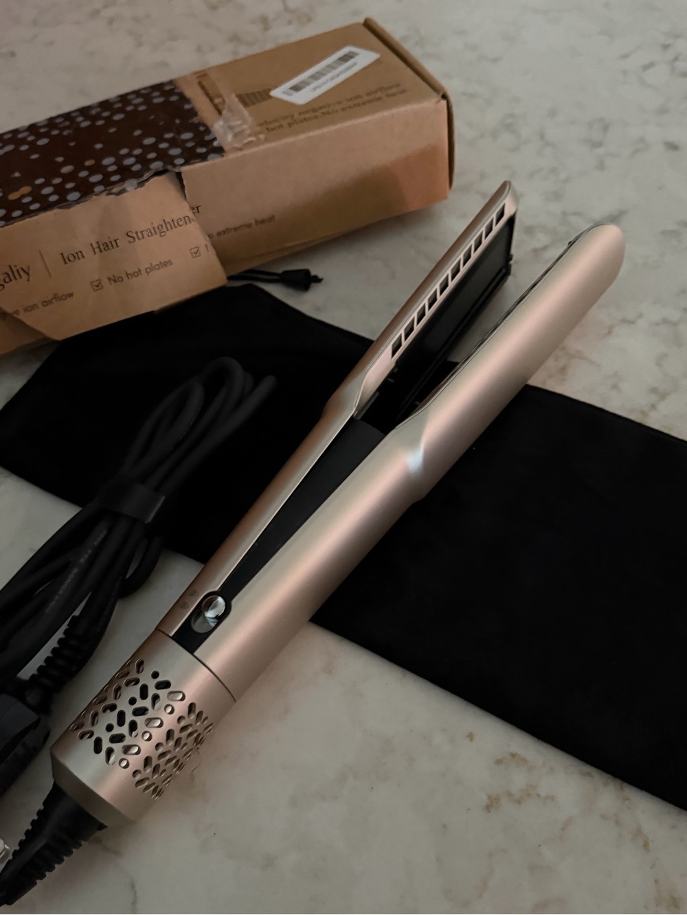 Supgaliy Rose Gold Flat Hair Straightener with Ceramic Plates